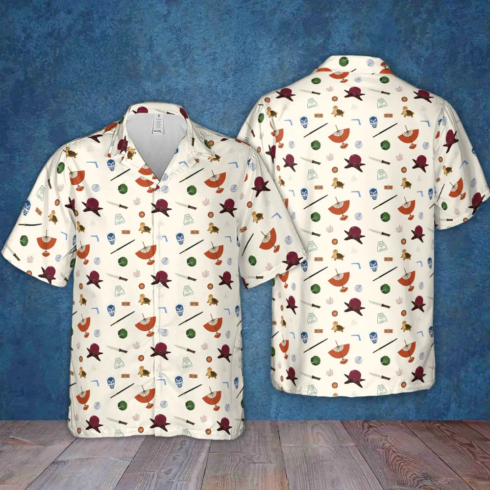 Avatar The Last Airbender Medley Pattern Hawaiian Shirt - 4