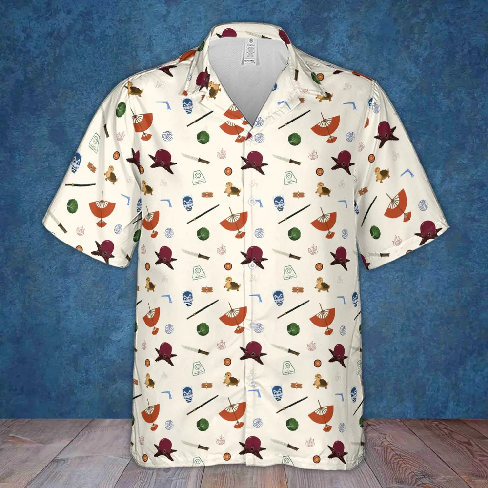 Avatar The Last Airbender Medley Pattern Hawaiian Shirt - 3