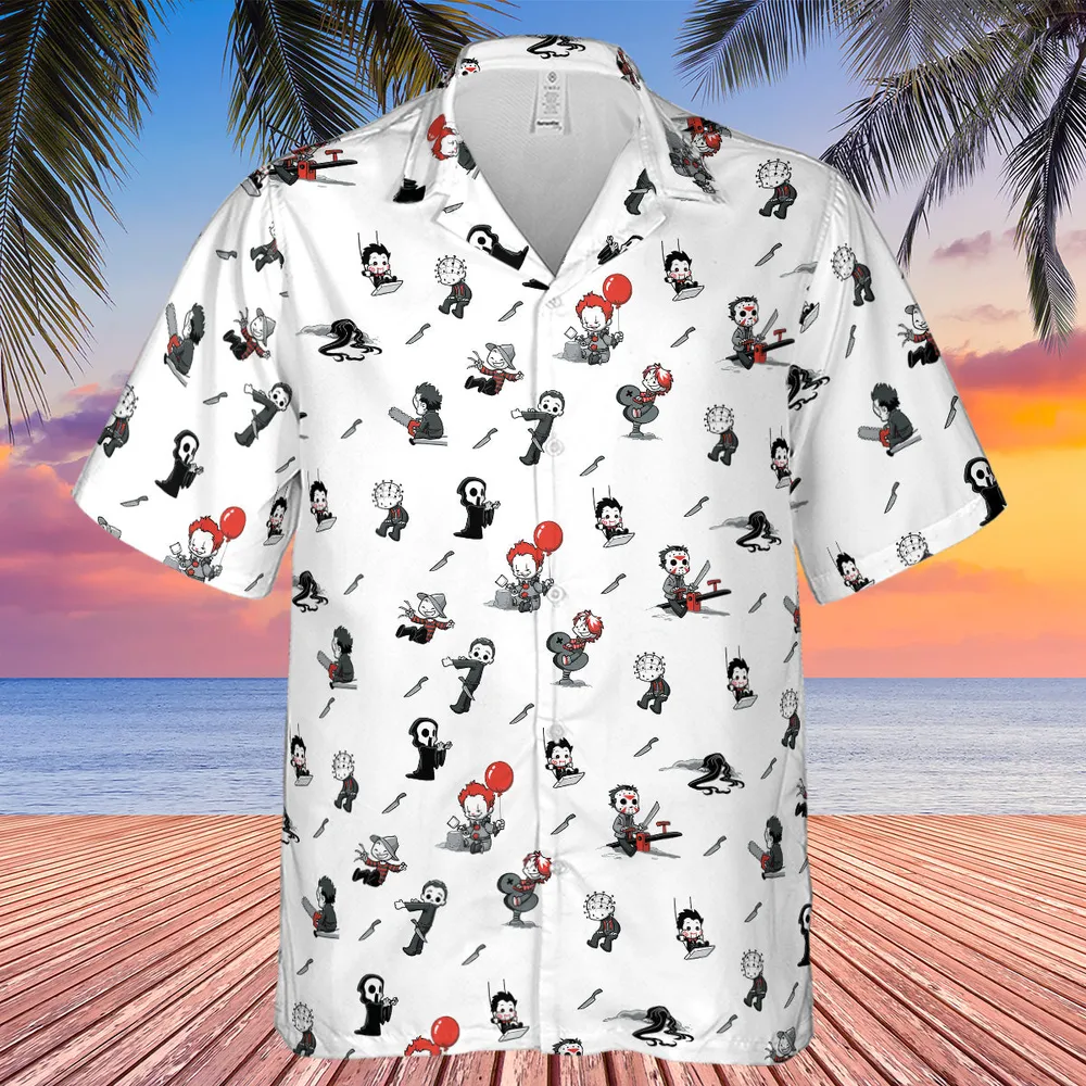 Baby Horror Characters Pattern Hawaiian Shirt - 3
