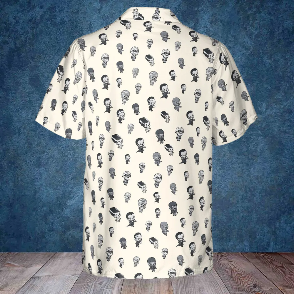 Baby Monsters Pattern Hawaiian Shirt - 2