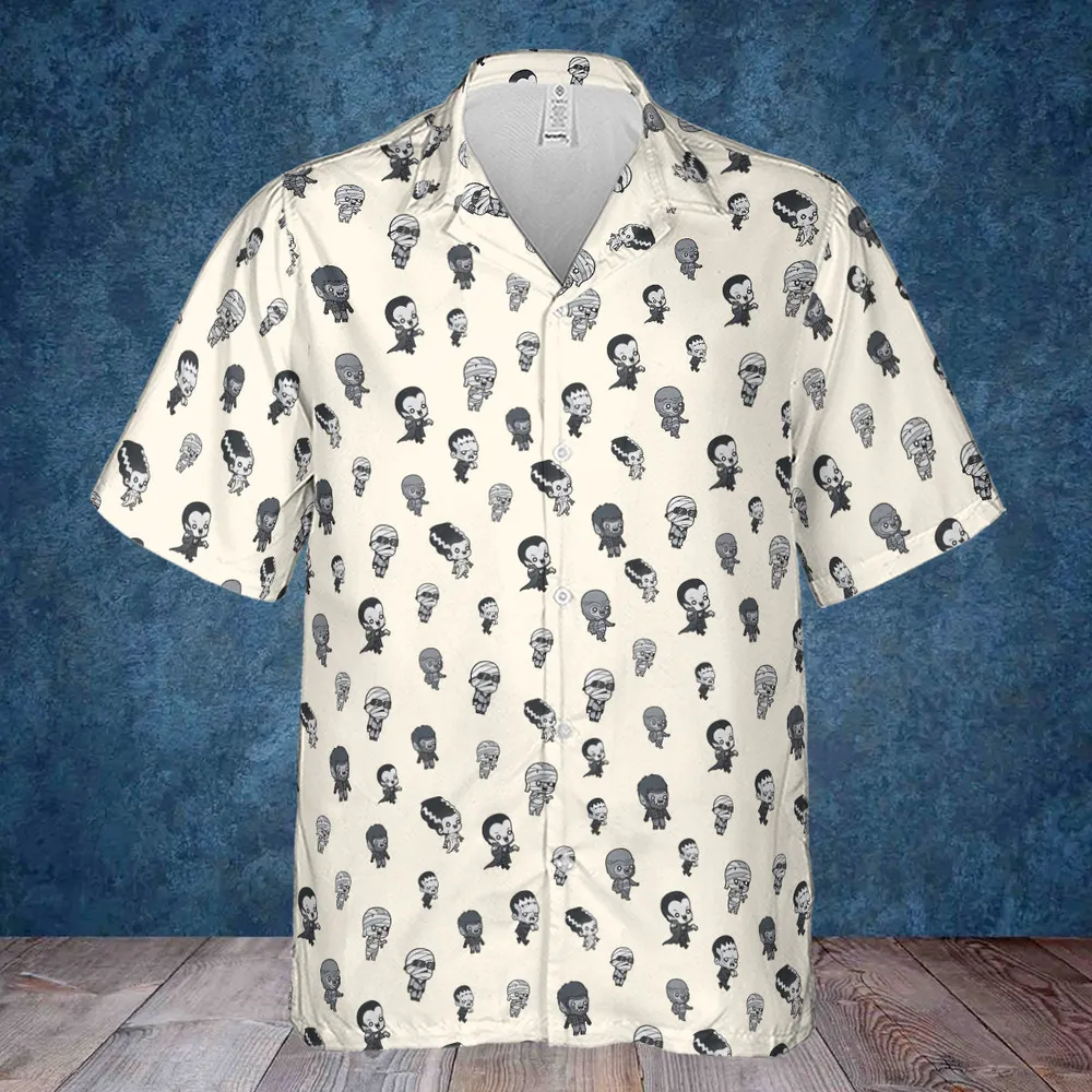 Baby Monsters Pattern Hawaiian Shirt - 3