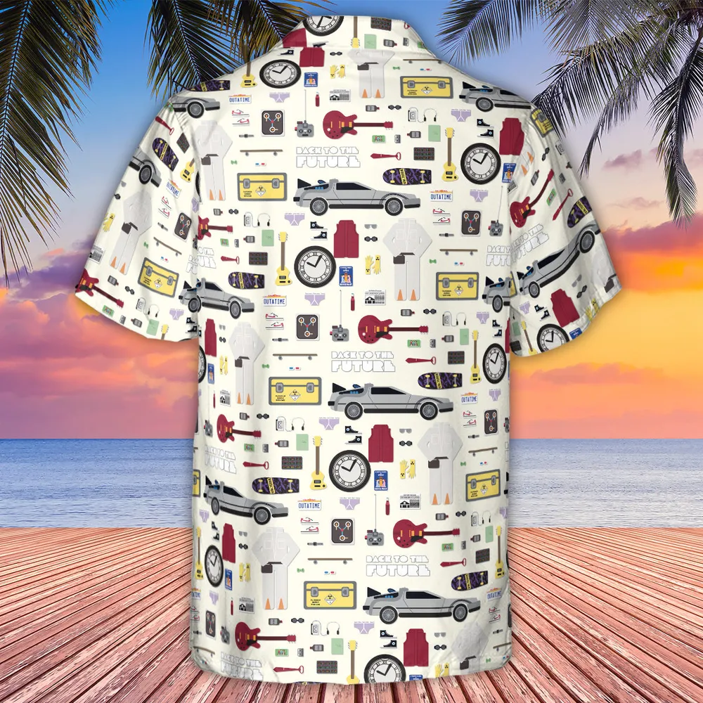 Back to the Future Pattern Hawaiian Shirt - 2