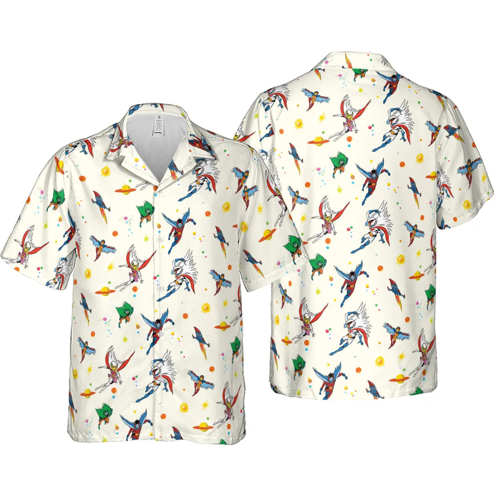 Battle of the Planets Pattern Hawaiian Shirt - 4