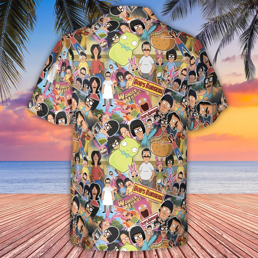 Bob's Burger Wonder Wharf Hawaiian Shirt - 3