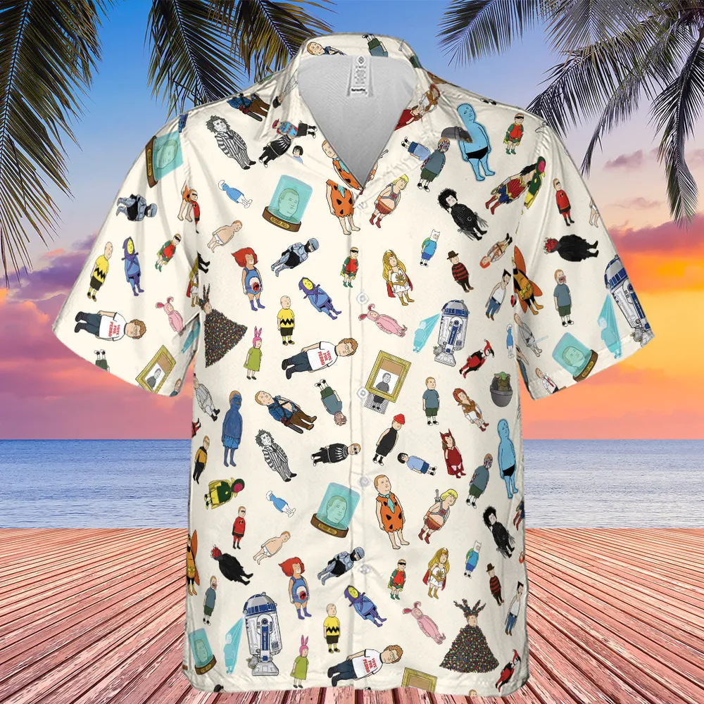 Bobby Hill King Of The Hill Pattern Hawaiian Shirt - 3