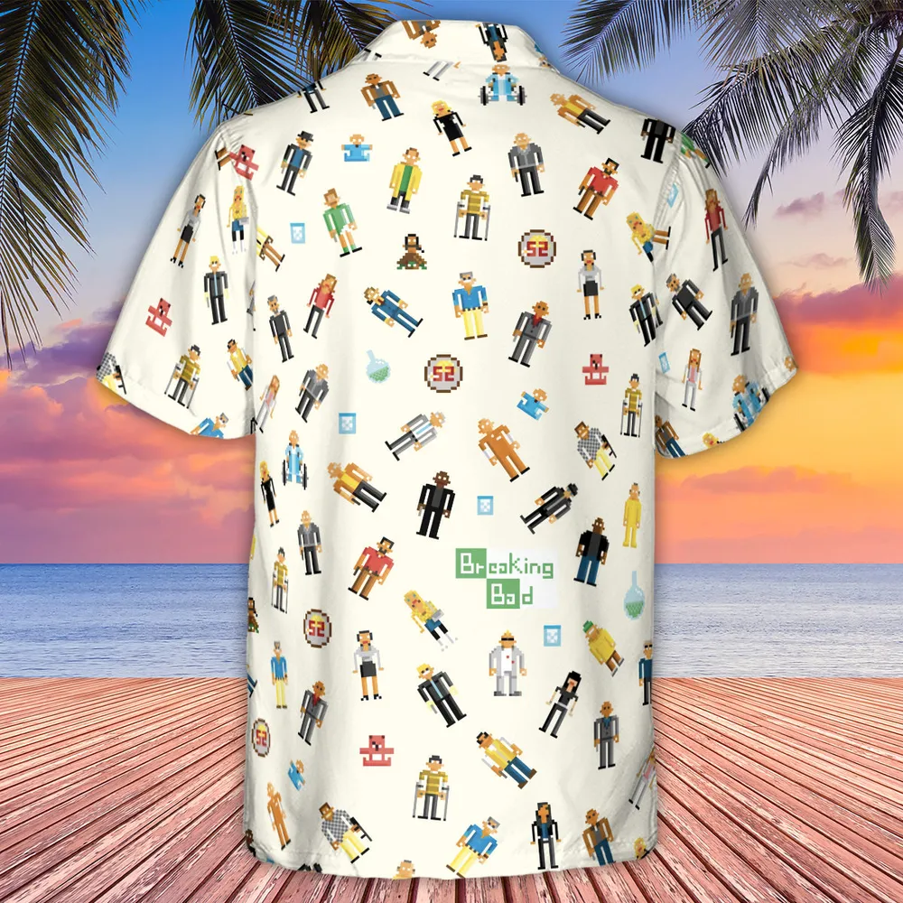 Breaking Bad in Pixels Pattern Hawaiian Shirt - 3