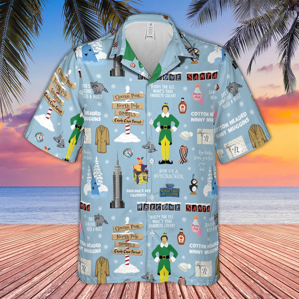 Buddy the ELF Quotes Christmas Hawaiian Shirt - 4