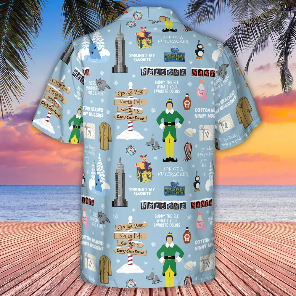 Buddy the ELF Quotes Christmas Hawaiian Shirt - 3