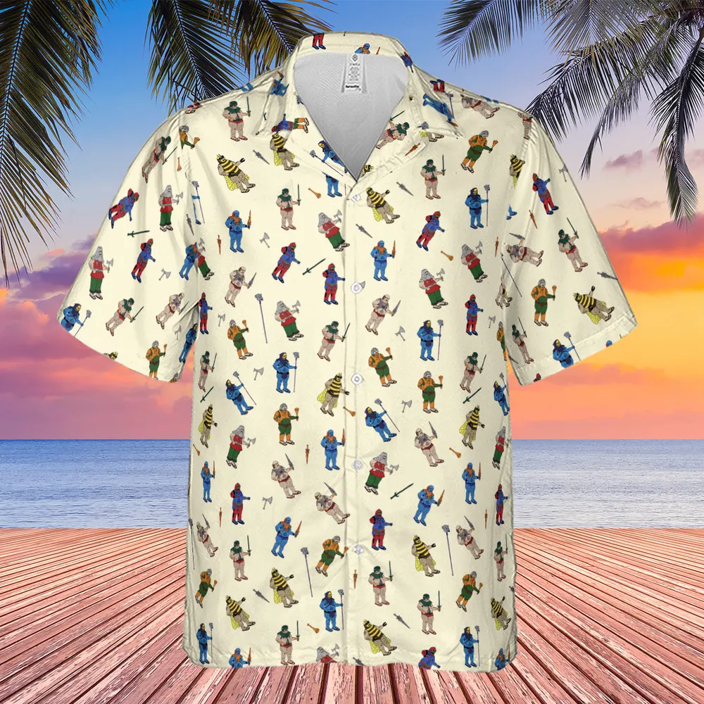 Carl In Masters Of The Universe Pattern Hawaiian Shirt - 4