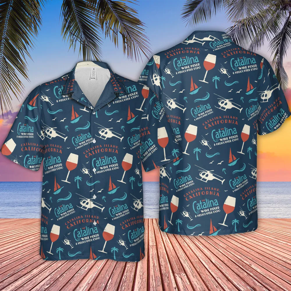 Catalina Wine Mixer Pattern Hawaiian Shirt - 2