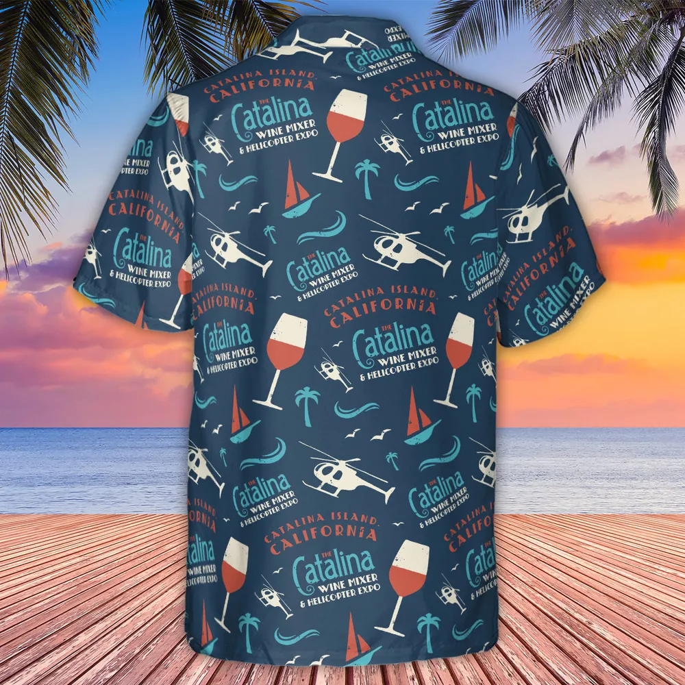 Catalina Wine Mixer Pattern Hawaiian Shirt - 3