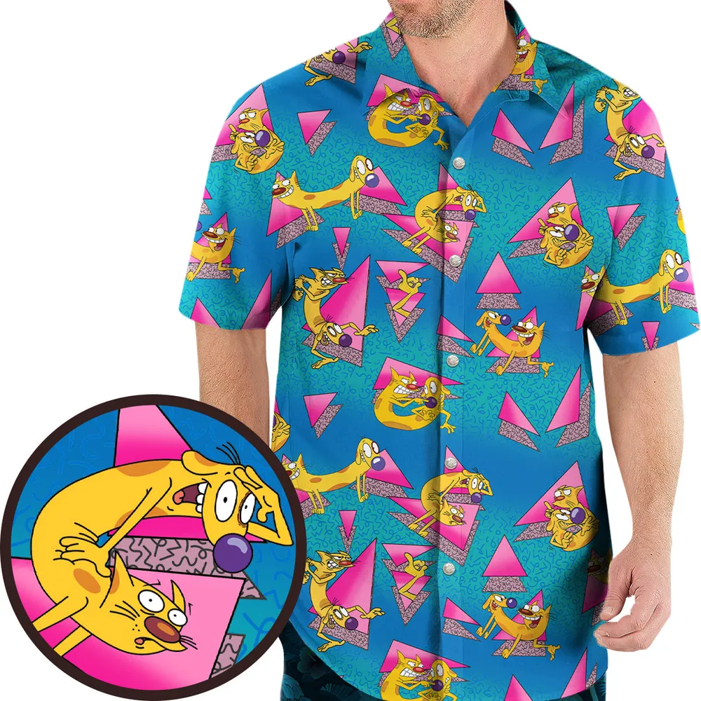 CatDog Nickelodeon Pattern Hawaiian Shirt - 2