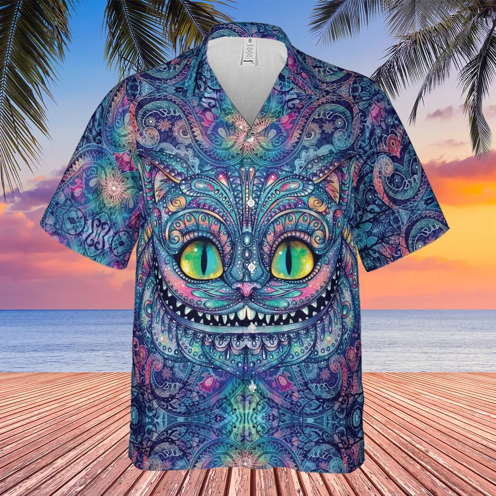 Cheshire Cat Alice In Wonderland Hawaiian Shirt - 4