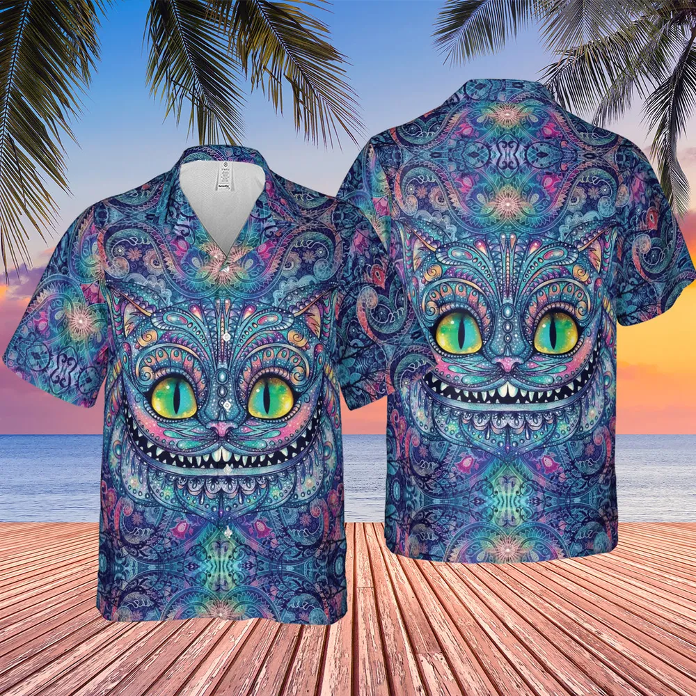 Cheshire Cat Alice In Wonderland Hawaiian Shirt - 2