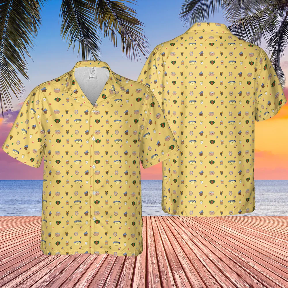 Cat DND Classes Pattern Hawaiian Shirt - 3