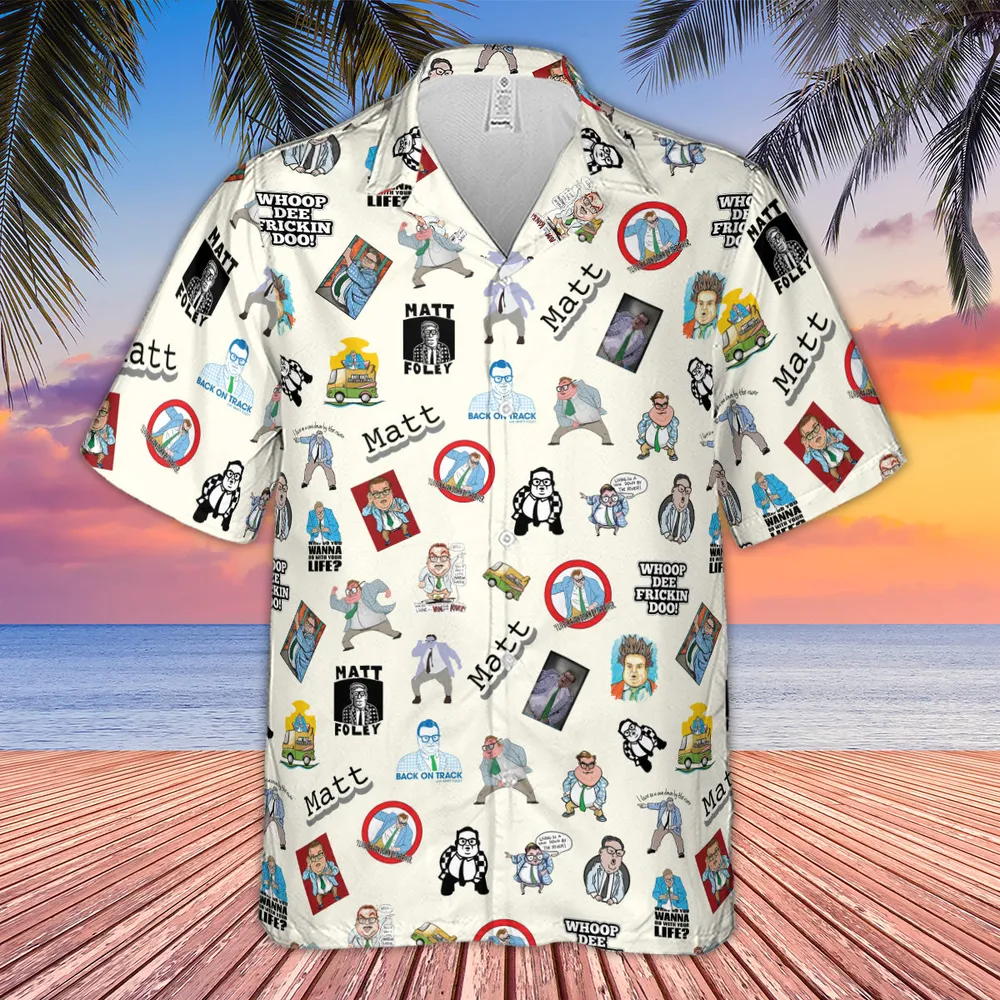 Chris Farley Matt Foley Motivational SNL Hawaiian Shirt - 4