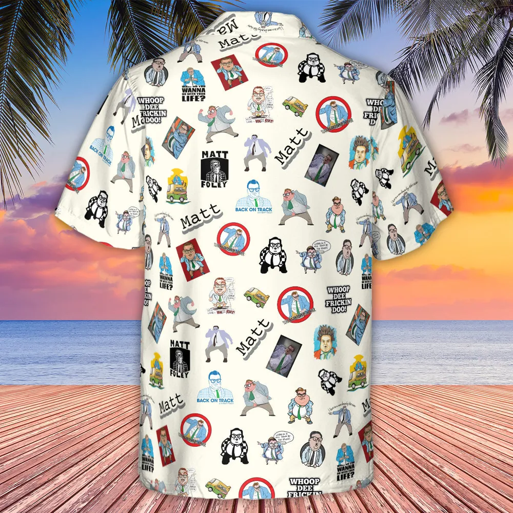 Chris Farley Matt Foley Motivational SNL Hawaiian Shirt - 3