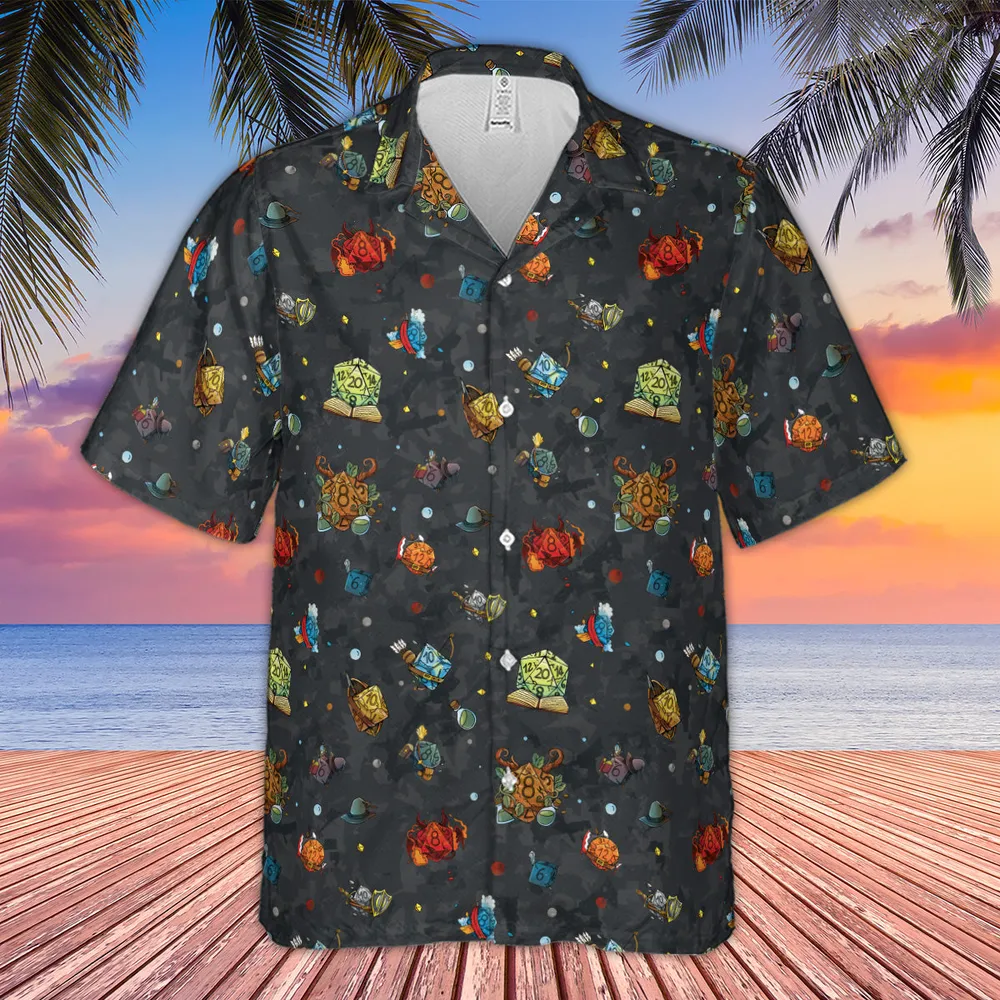 Class Dices DND Pattern Hawaiian Shirt - 4