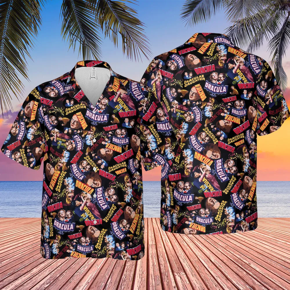 Classic Horror Films Hawaiian Shirt - 2
