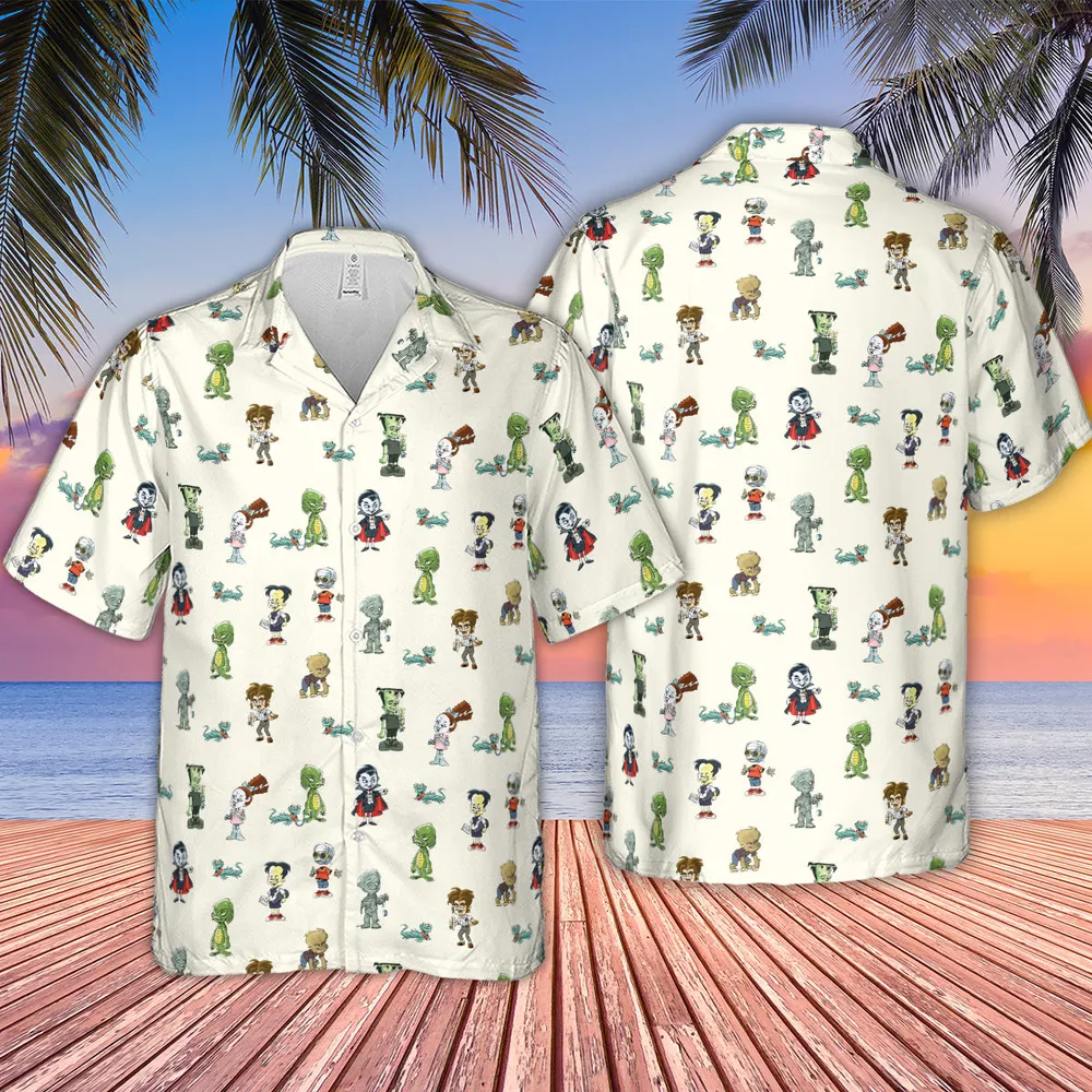 Classic Universal Monster Babies Hawaiian Shirt - 2