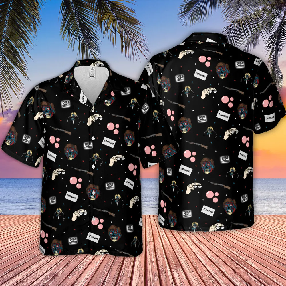 Consume They Live Patterns Hawaiian Shirt - 2
