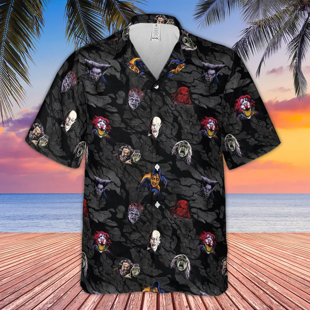 Cult Movie Characters Ghastly Grinner Nosferatu Hawaiian Shirt - 4