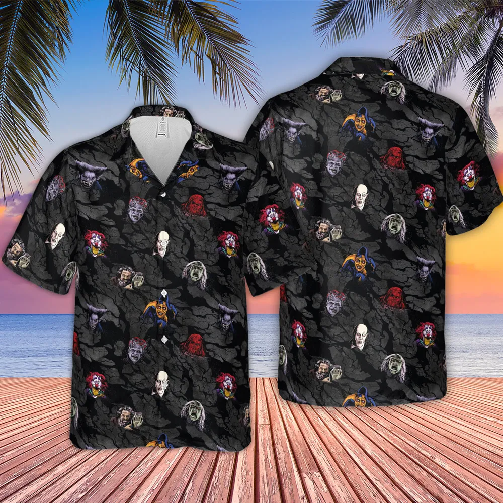 Cult Movie Characters Ghastly Grinner Nosferatu Hawaiian Shirt - 2
