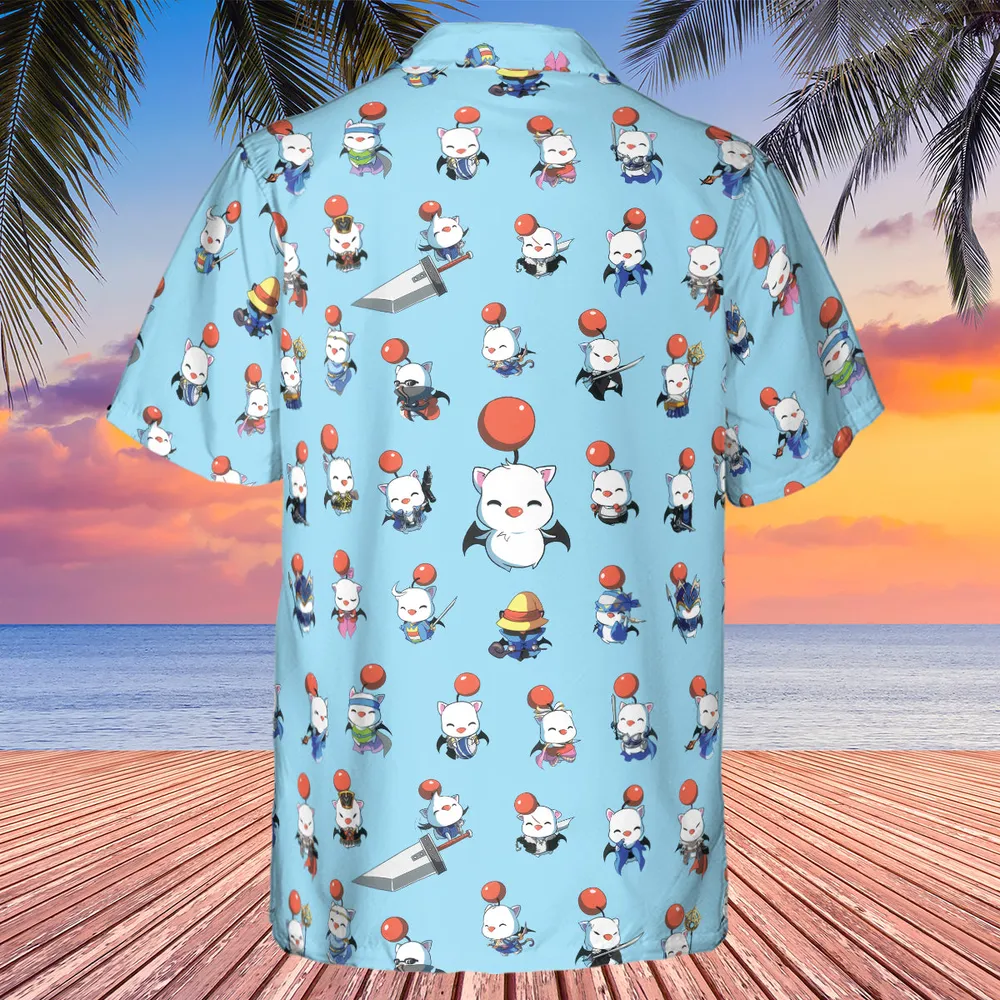 Cute Moogle Final Fantasy Hawaiian Shirt - 3