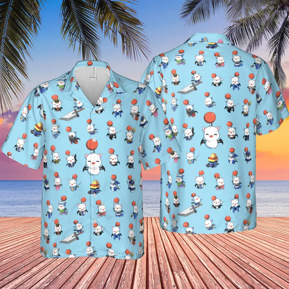 Cute Moogle Final Fantasy Hawaiian Shirt - 2