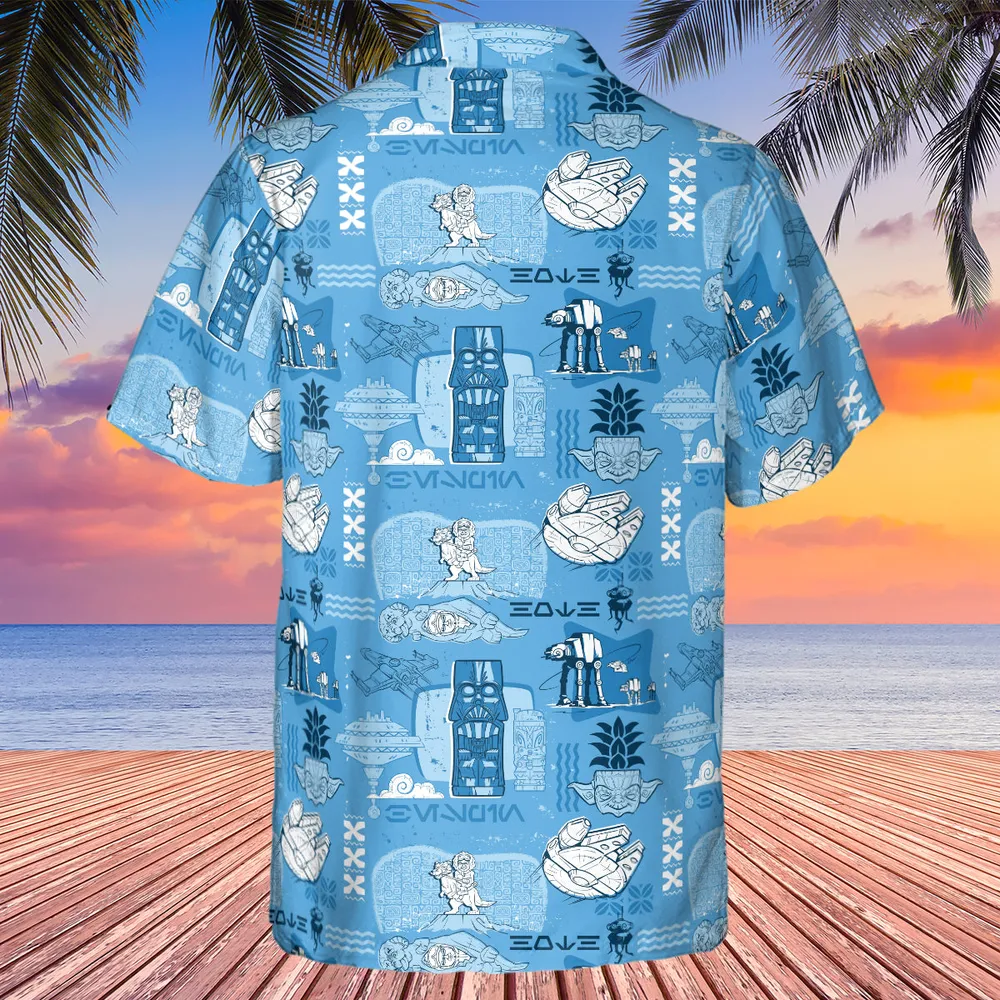 Dark Side Star Wars Tiki Shack Hawaiian Shirt - 3
