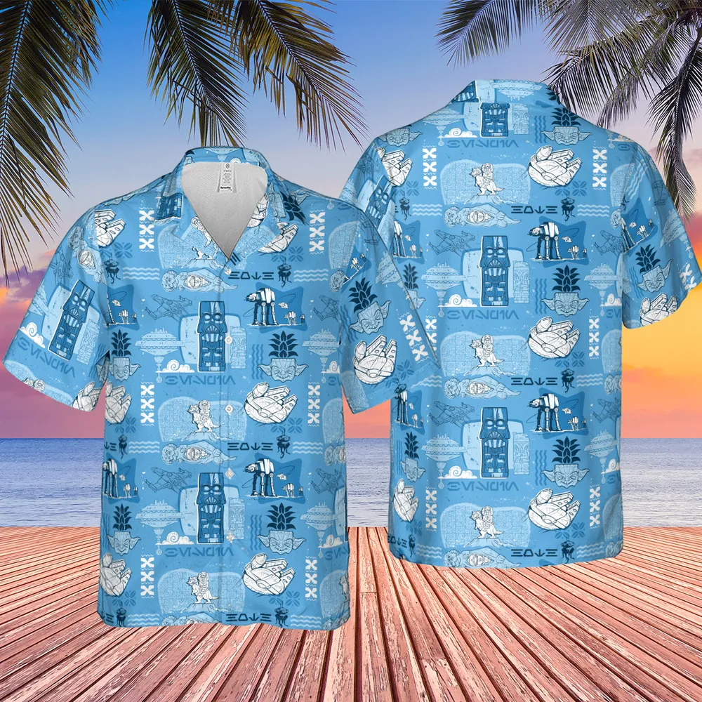 Dark Side Star Wars Tiki Shack Hawaiian Shirt - 2