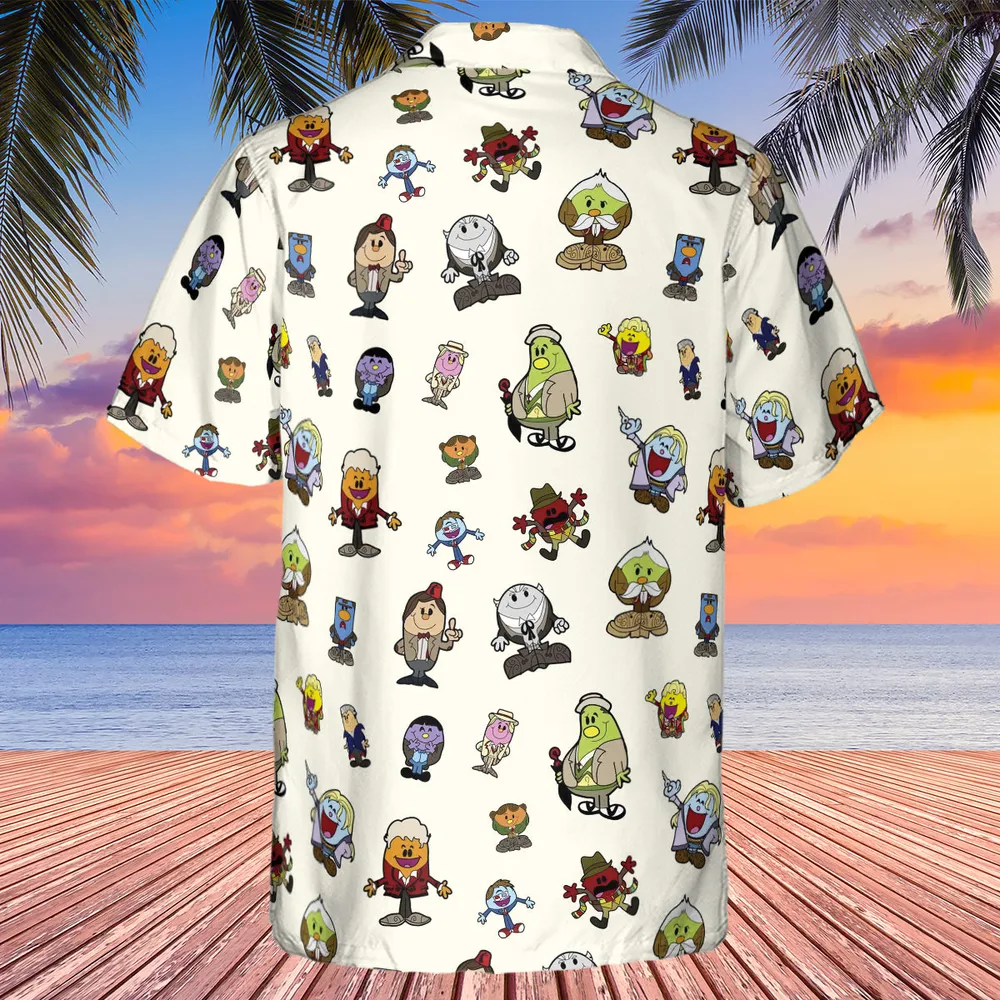 Doctor Who and Mr Men Pattern Hawaiian Shirt - 3