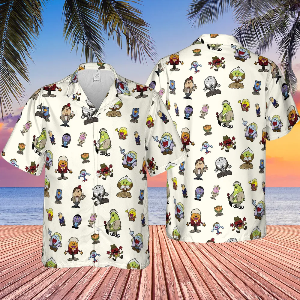 Doctor Who and Mr Men Pattern Hawaiian Shirt - 2