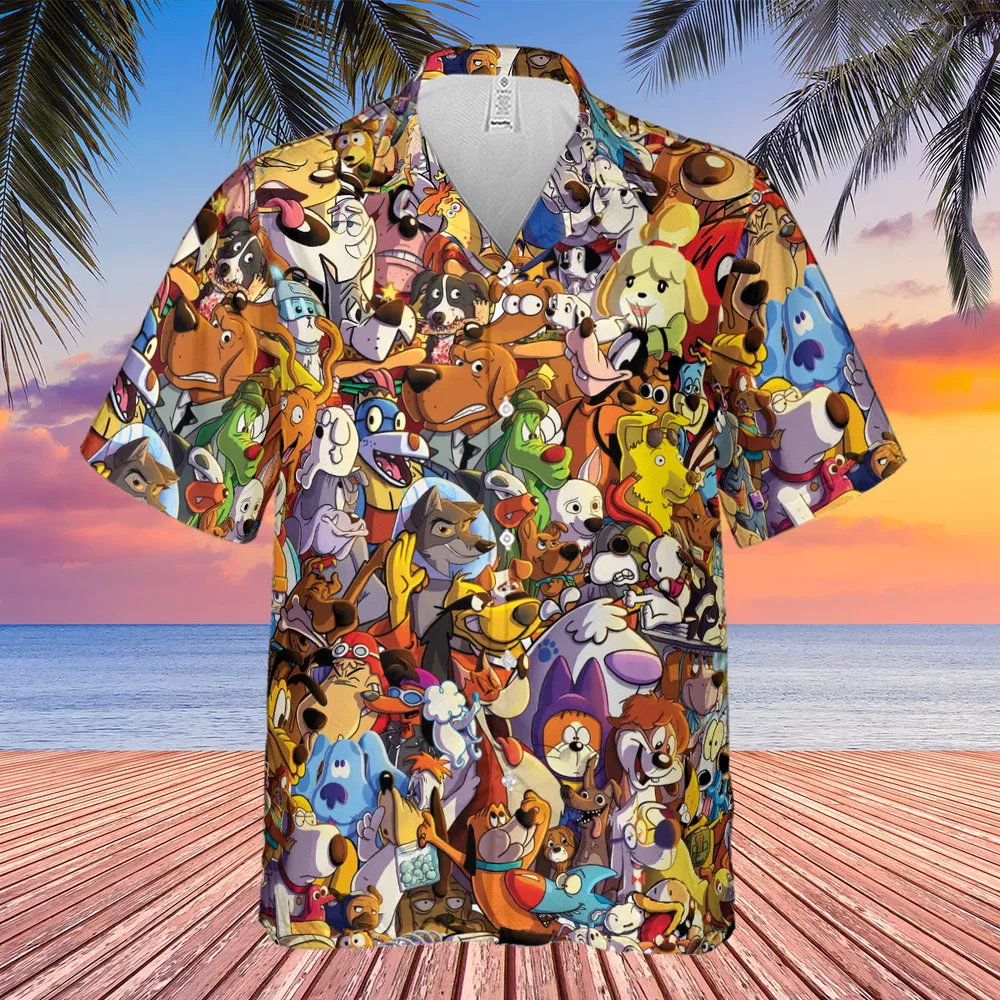 Dogs From Famous Cartoons Hawaiian Shirt - 4