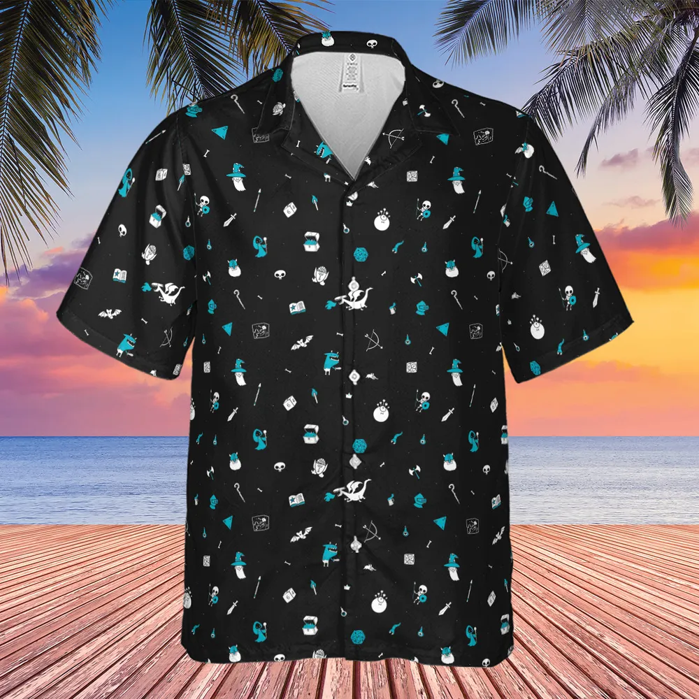 DnD Pattern Hawaiian Shirt - 4