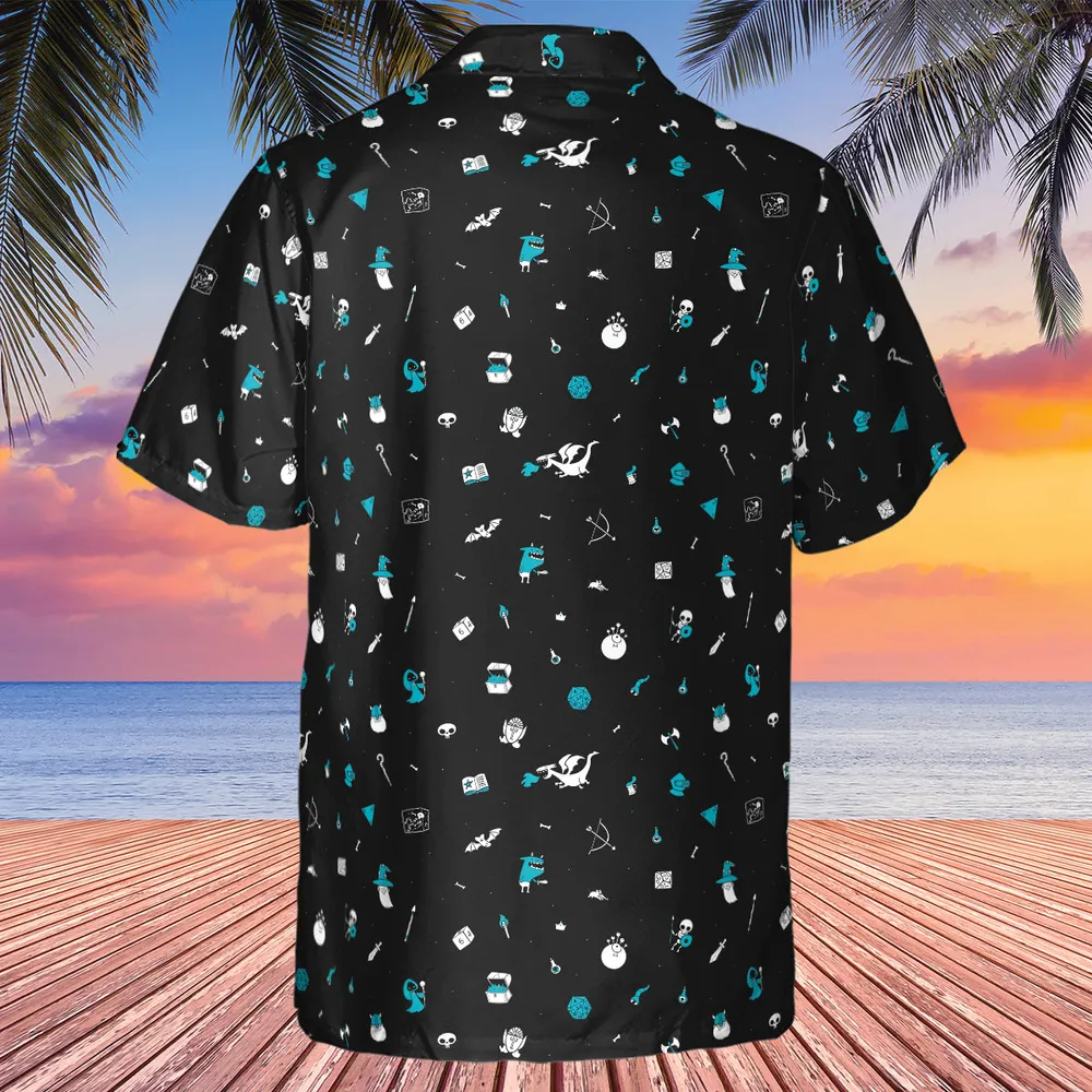 DnD Pattern Hawaiian Shirt - 3