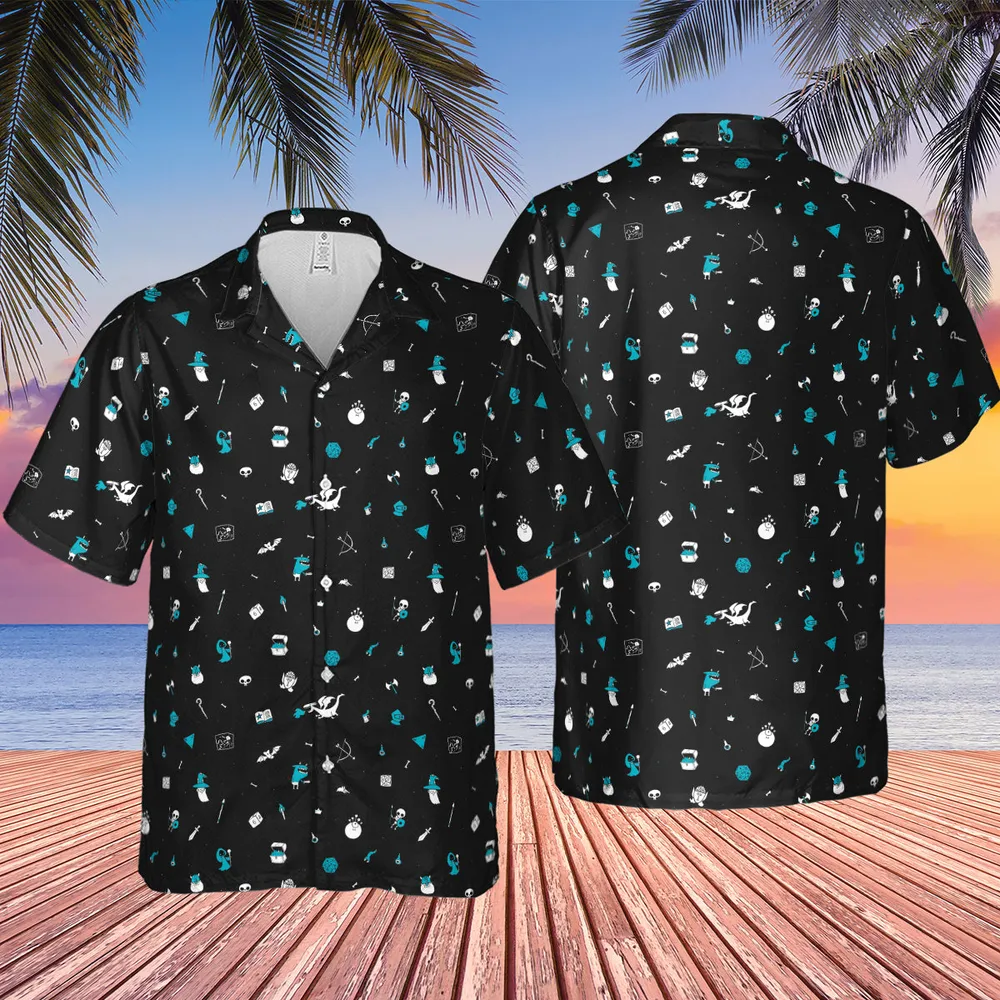 DnD Pattern Hawaiian Shirt - 2