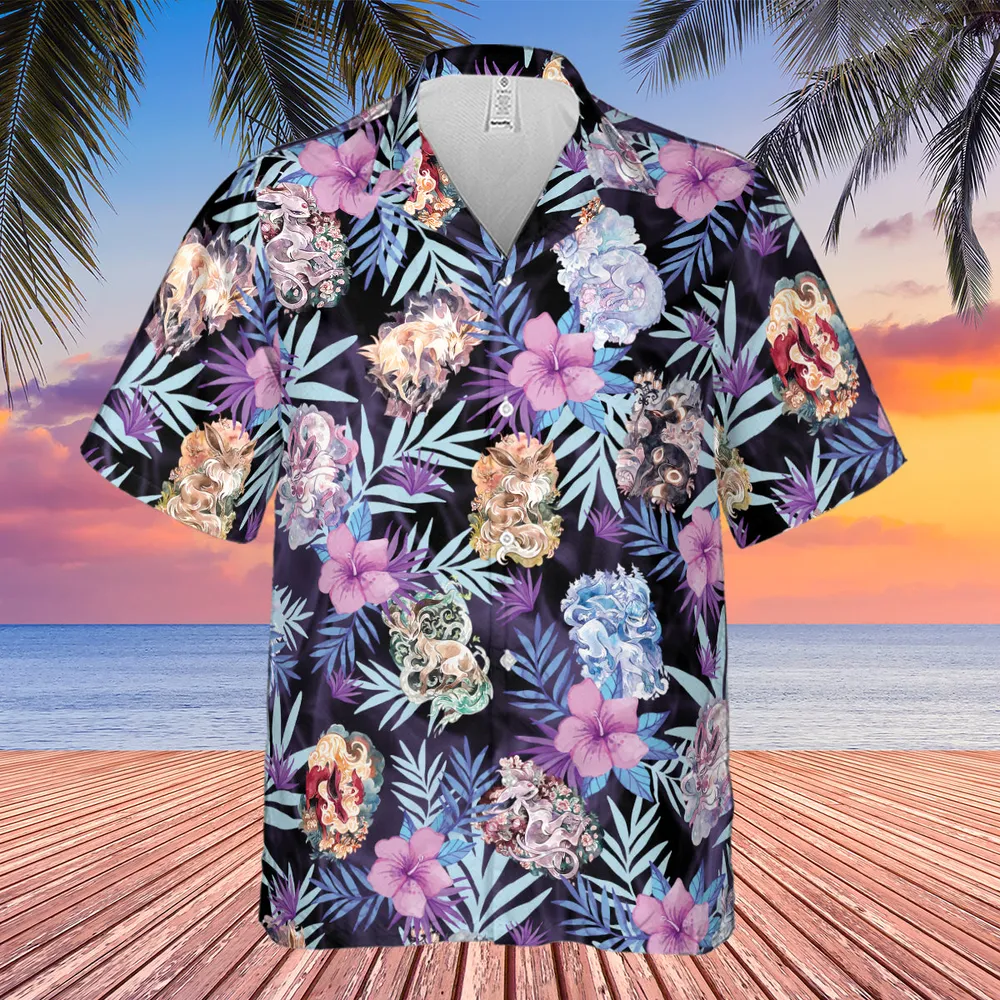Eevee Evolutions Fancy Style Hawaiian Shirt - 4