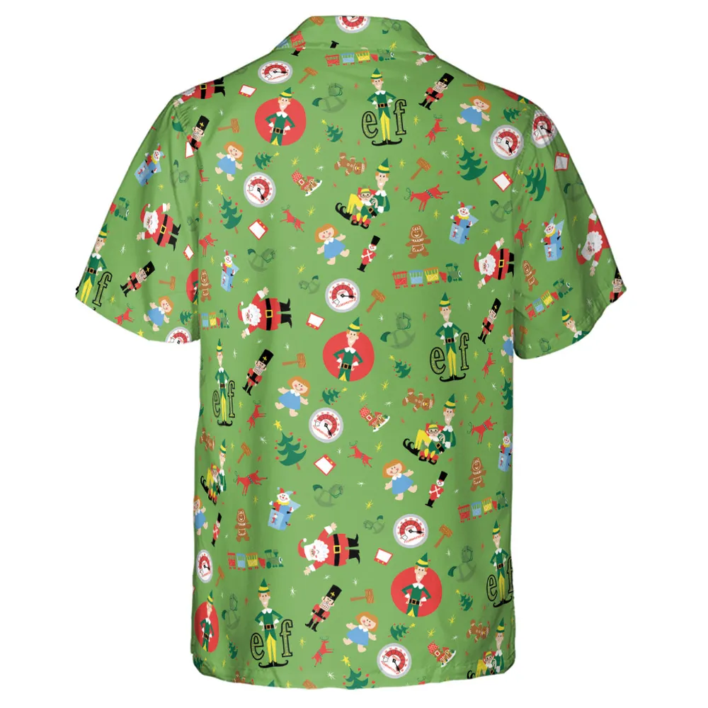 ELF Christmas Pattern Hawaiian Shirt - 5