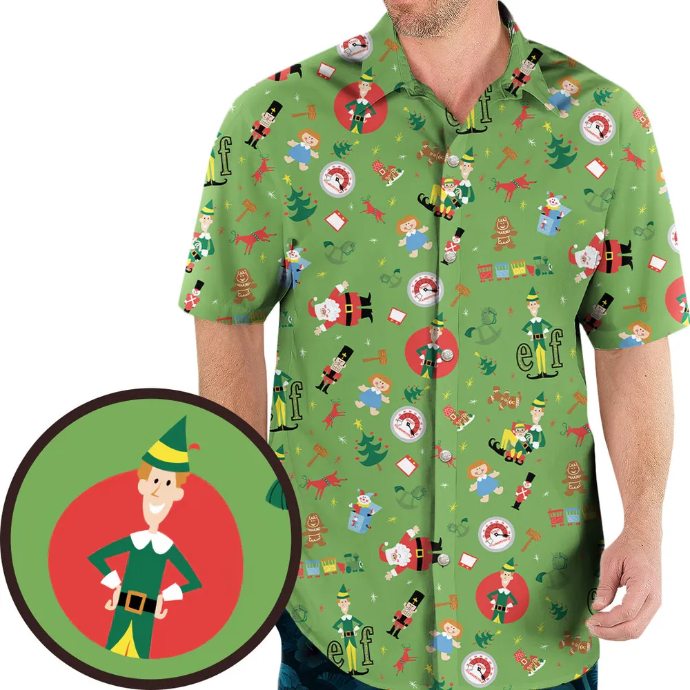ELF Christmas Pattern Hawaiian Shirt - 2