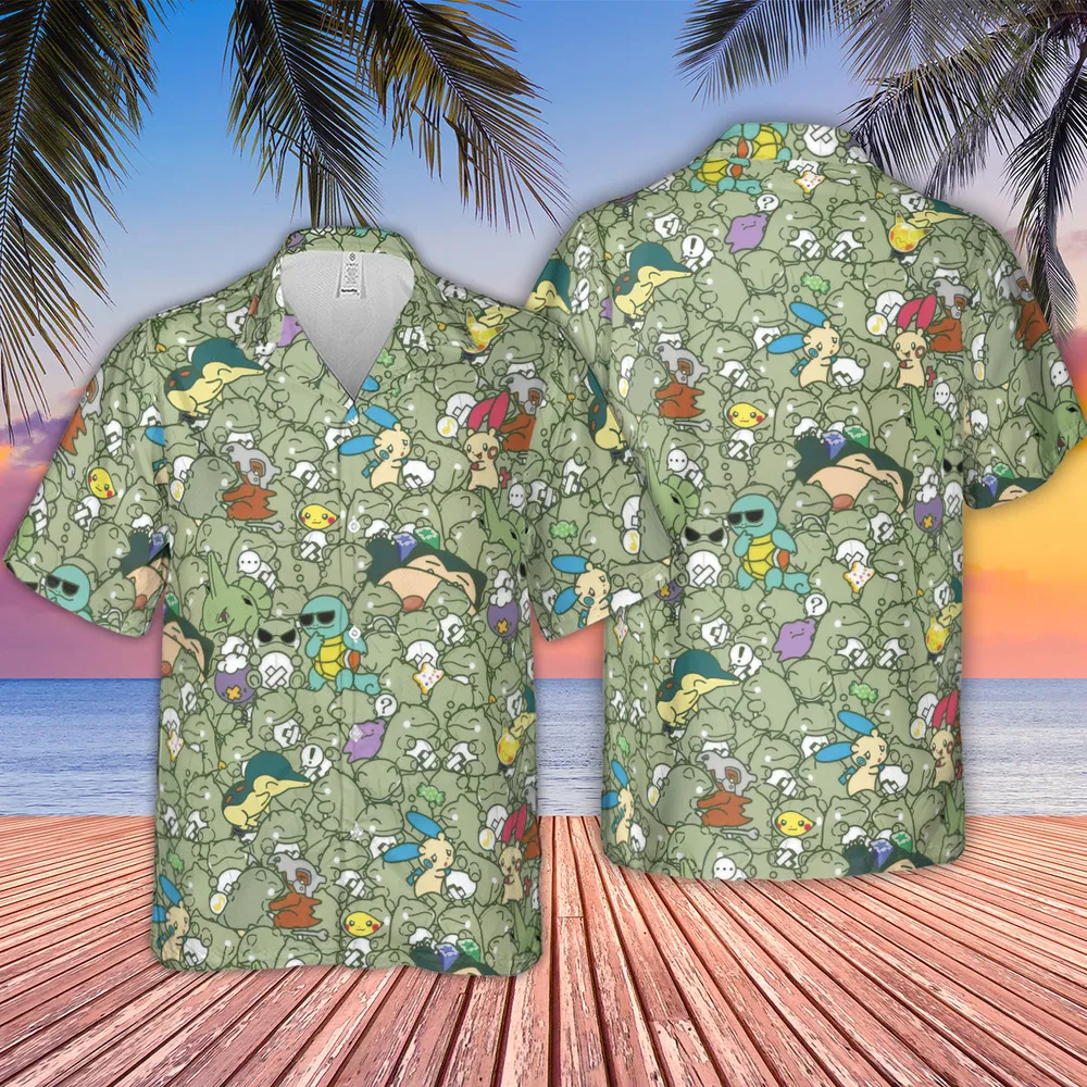 Epic Pokemon Pattern Hawaiian Shirt - 2