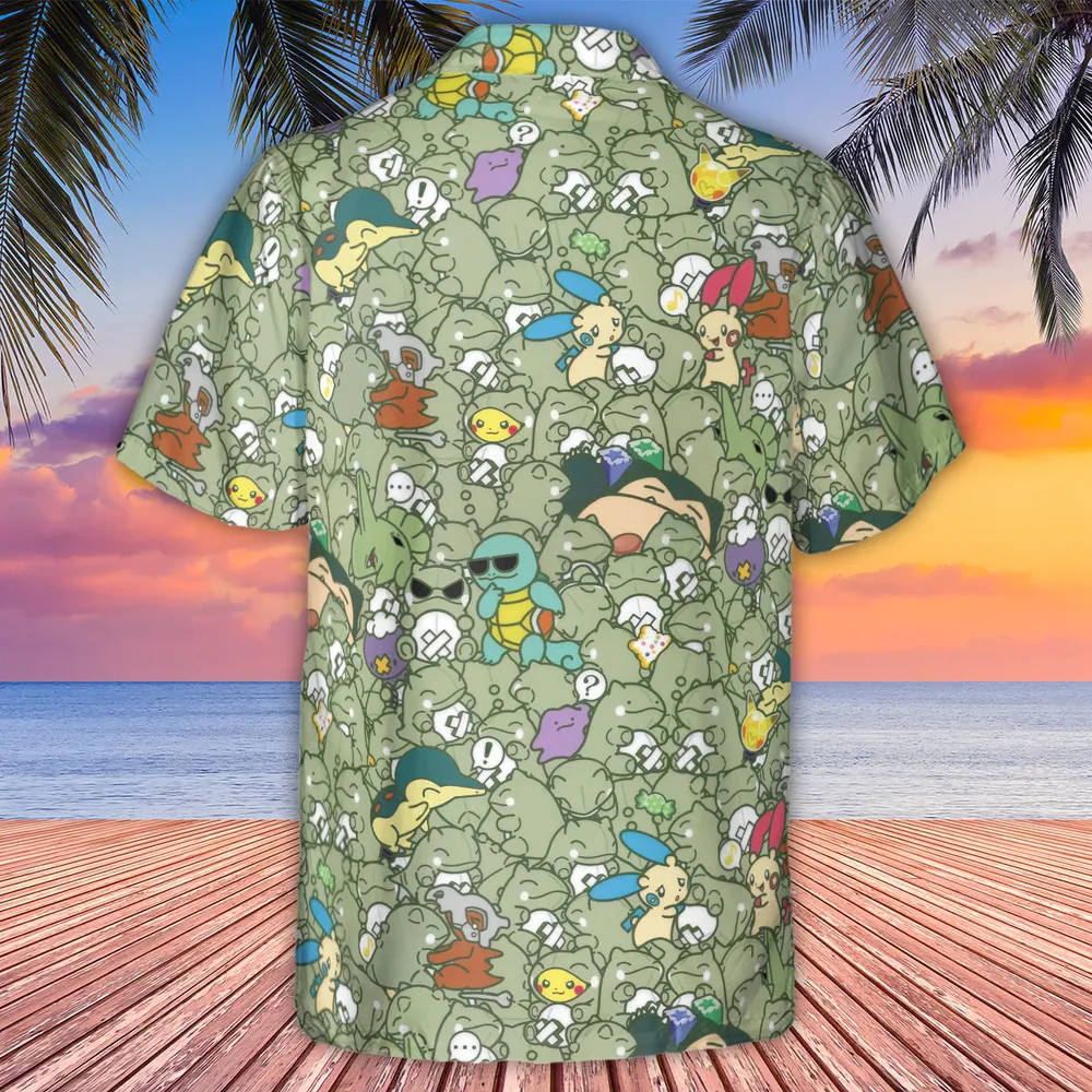 Epic Pokemon Pattern Hawaiian Shirt - 3
