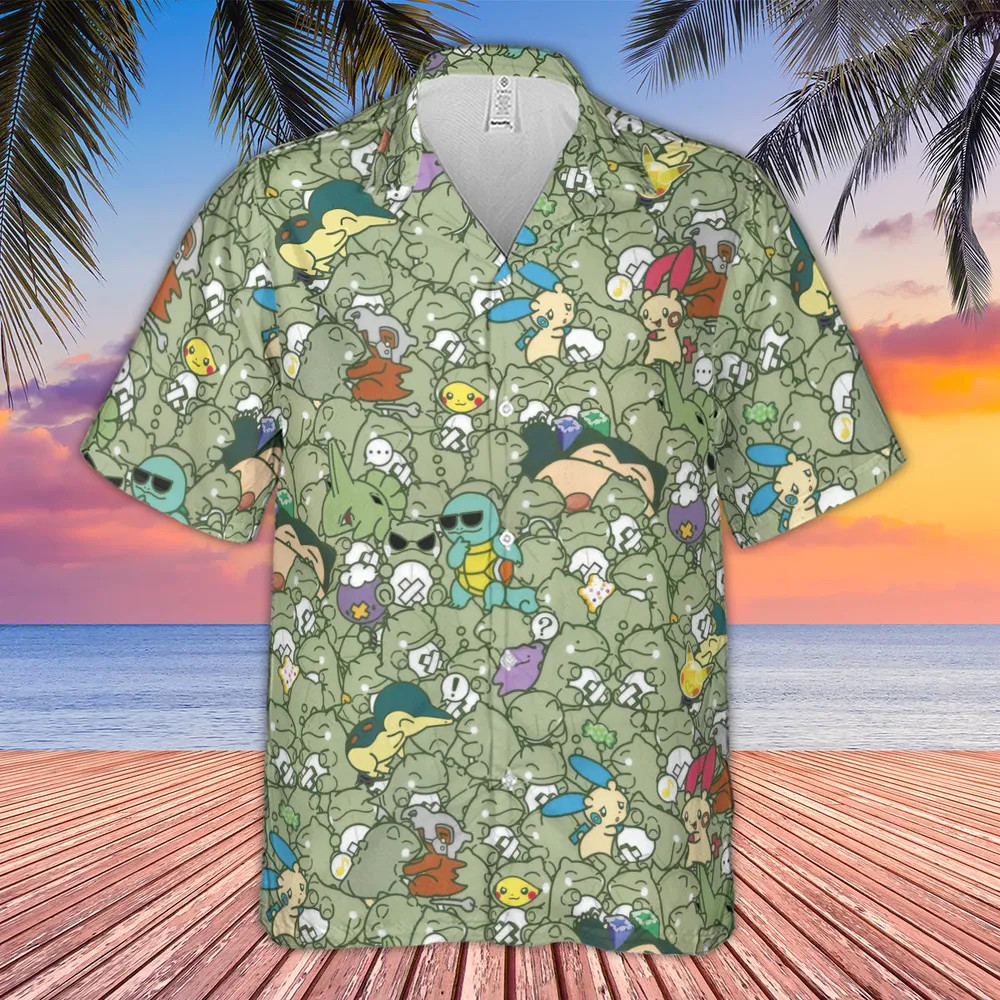 Epic Pokemon Pattern Hawaiian Shirt - 4