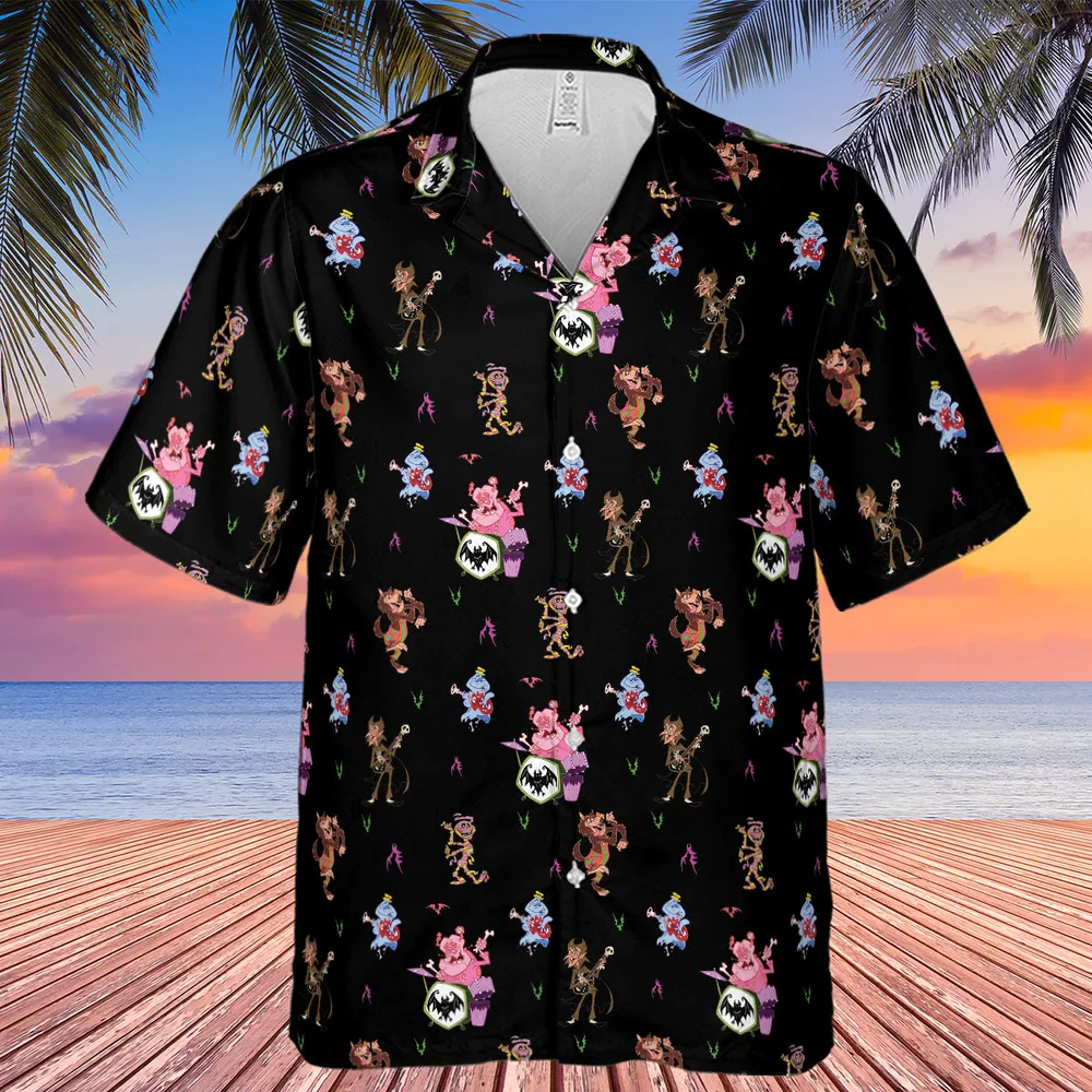 Monsters Cereal Pattern Hawaiian Shirt - 3