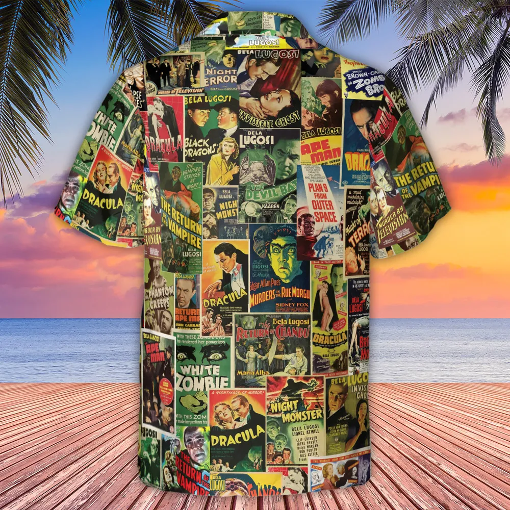 Classic Bela Lugosi Monster Movie Monsters Hawaiian Shirt - 3