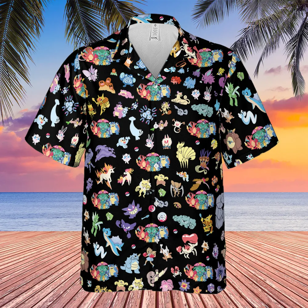 Pokemon Pattern Hawaiian Shirt - 2