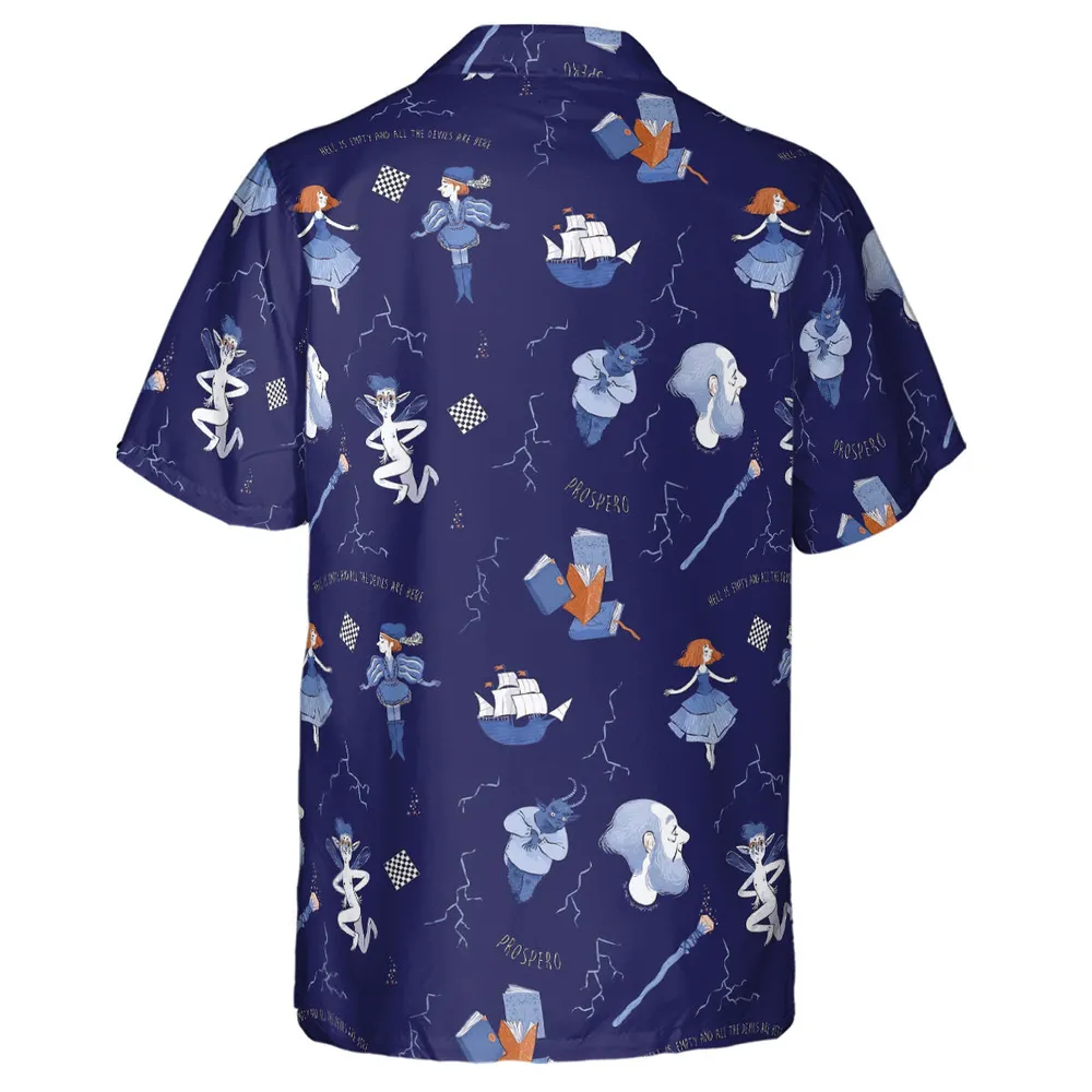 The Tempest Pattern Shakespeare Hawaiian Shirt - 3