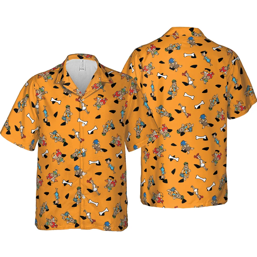Stone Age The Flintstones Characters Hawaiian Shirt - 4