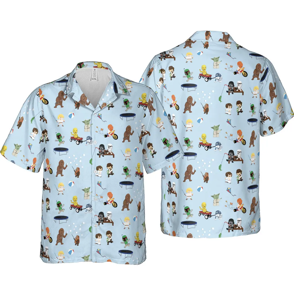 Go Fishing with Star Wars Characters Hawaiian Shirt - 4