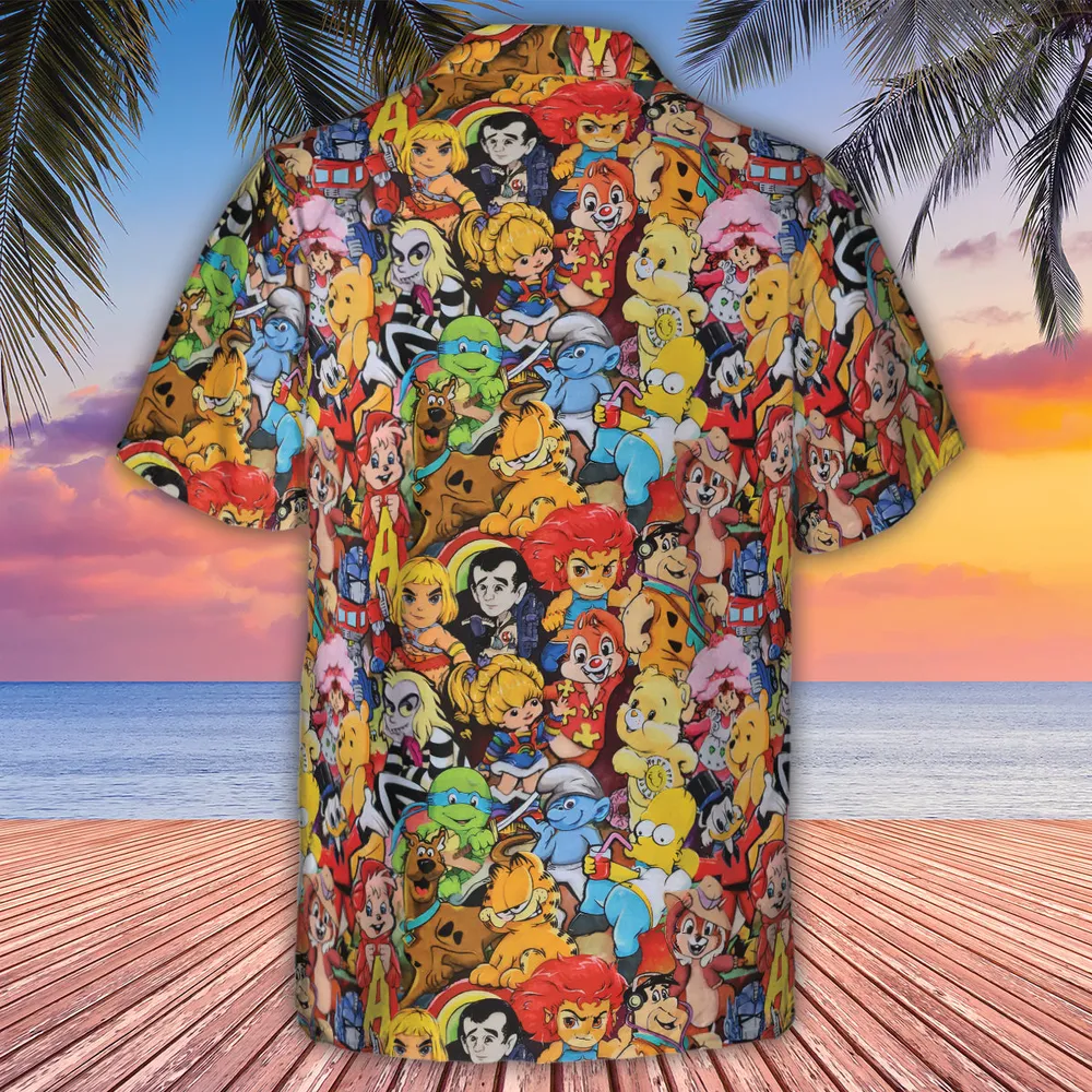 Old Cartoon Characters Hawaiian Shirt - 3